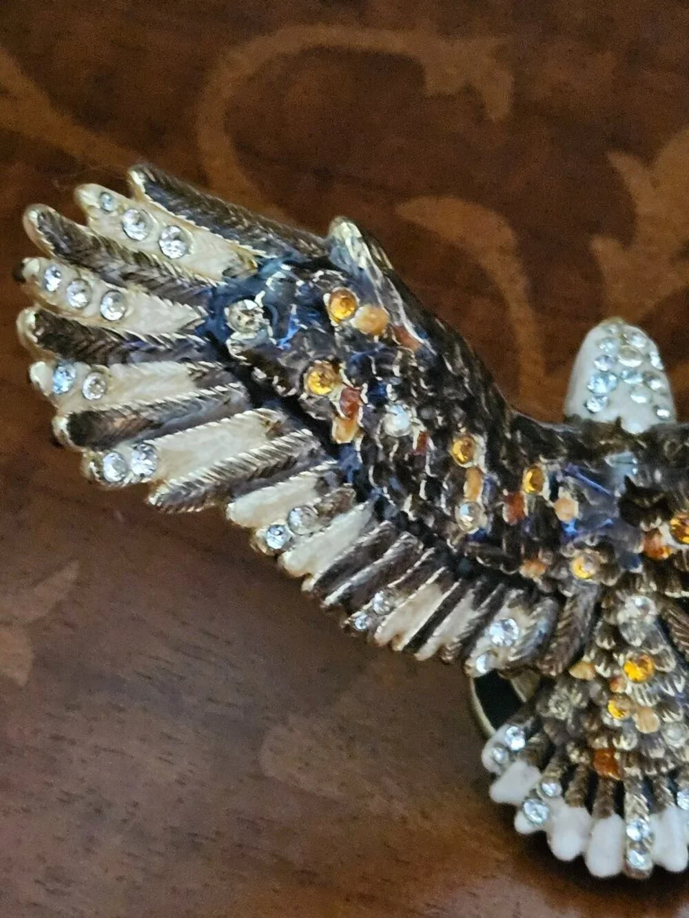 RARE VINTAGE JAY STRONGWATER EAGLE LINCOLN WASHINGTON DESK FIGURINE OBJET
